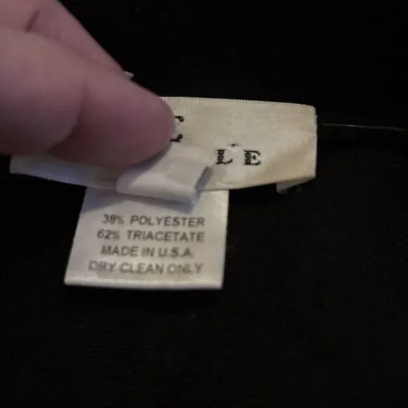 Vintage EMMELLE Black Sleeveless Open Blazer Size Small - Made In The USA - Picture 9 of 9